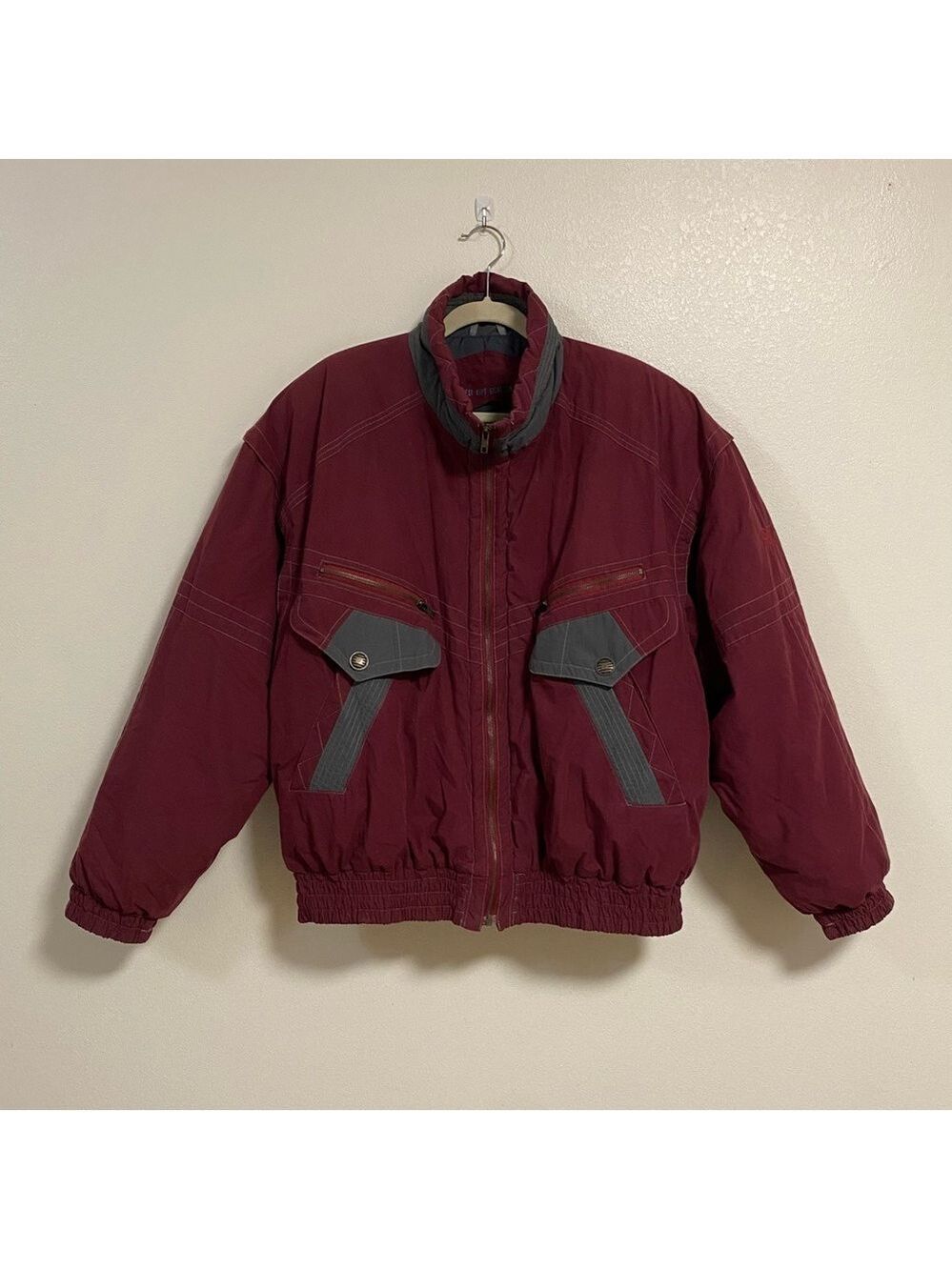 Luhta Jacket Women’s L/XL Red Gray Vintage Winter Ski Jacket EU 42
